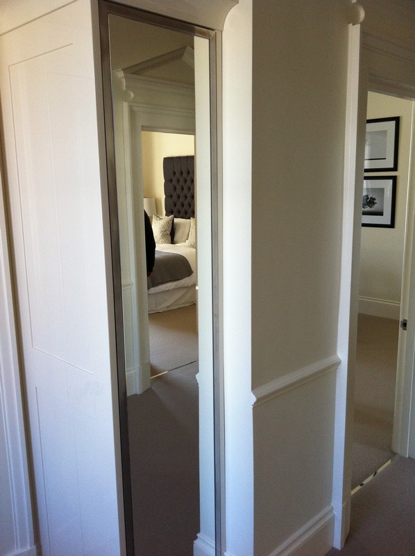 Full-length wardrobe mirror fitted in Herne Hill home